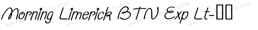 Morning Limerick BTN Exp Lt字体转换